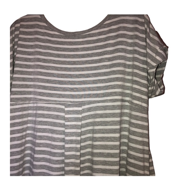 Vanilla Bay • Gray| White Striped Short Sleeve Pocket Dress - Picture 9 of 14